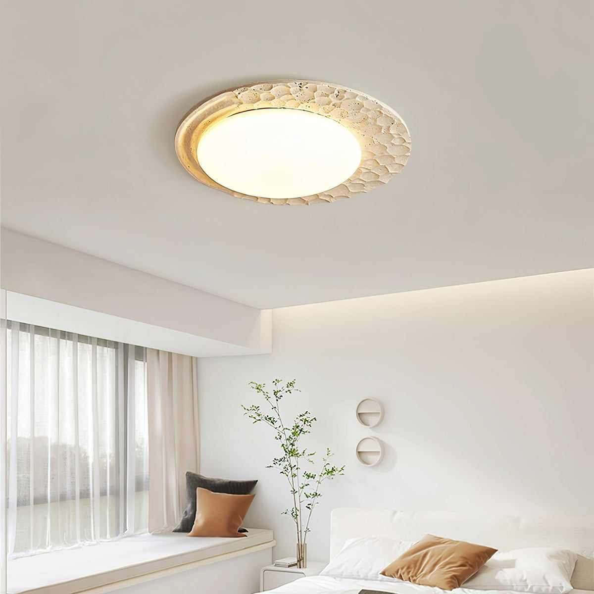 Venus Textured Stone Ceiling Light