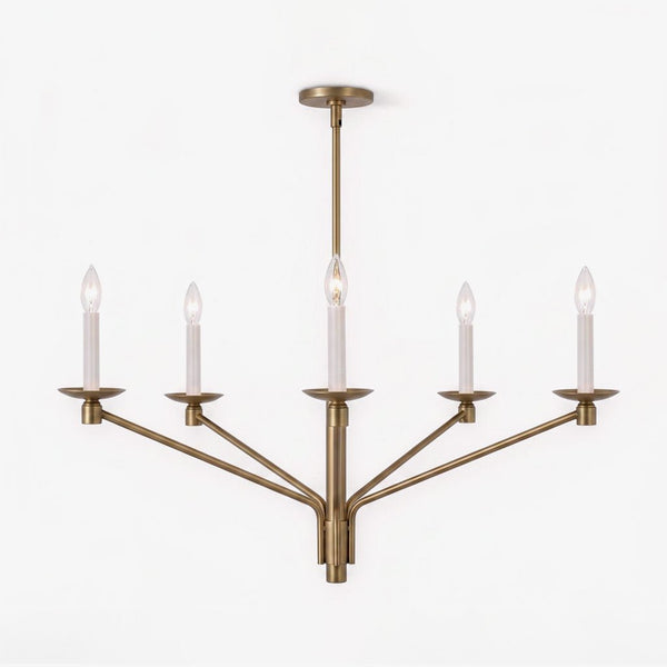 Vesper Brass Candlestick Chandelier