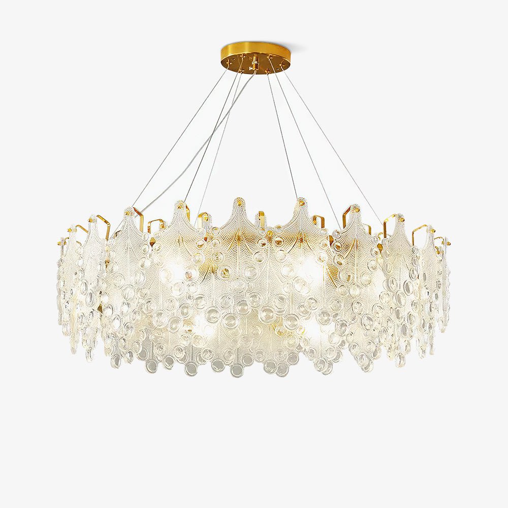 Feather Crystal Abalone Chandelier
