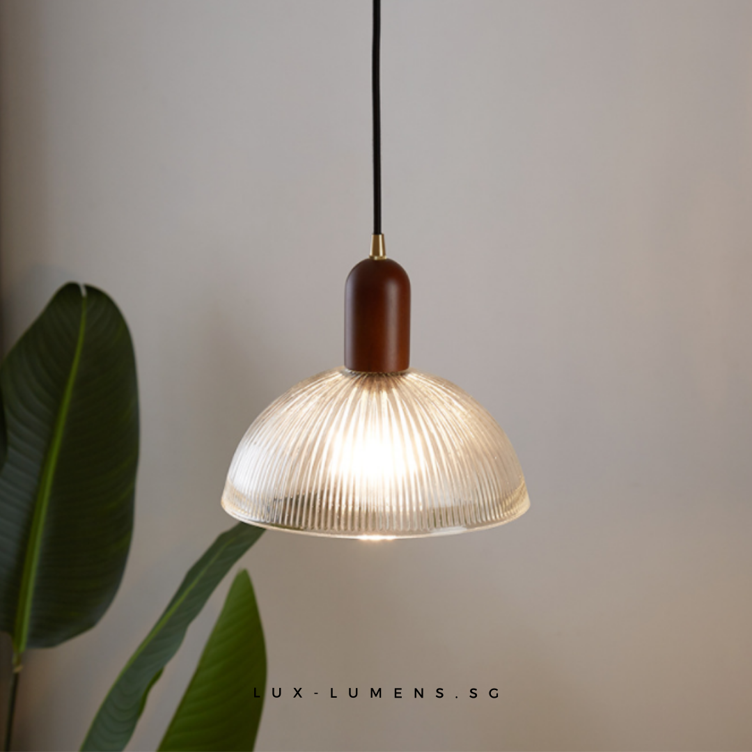 Wabi-Sabi Glass Bedroom Clear Pendant Lights