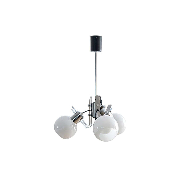 Vintage Geometrical Chrome Chandelier