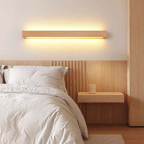 Wall Mounted Lamp LED Light Bar Linear Wood