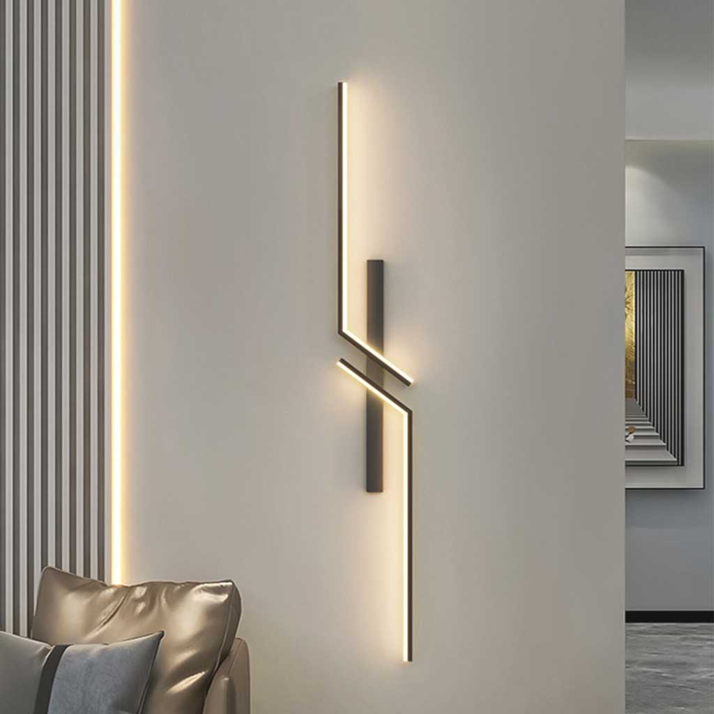 Wall Lamp Modern Simple Linear Dimmable LED, Gold / Black