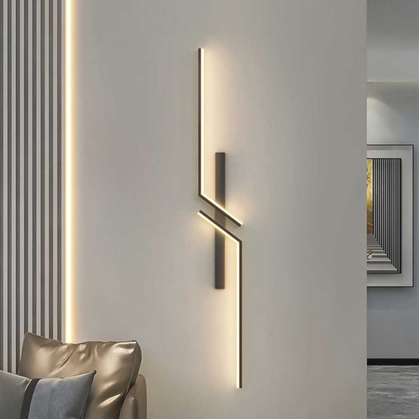 Wall Lamp Modern Simple Linear Dimmable LED, Gold / Black