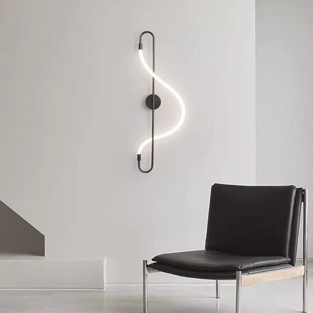 Wall Light Artistic Music Note Tube Copper Eye Care LED