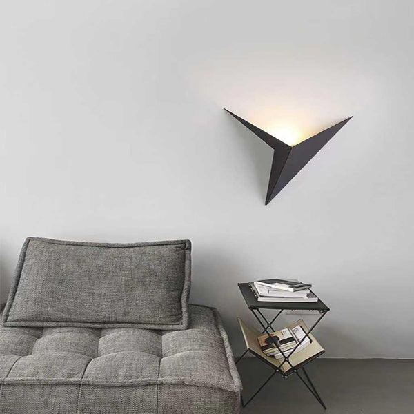 Wall Light Minimalist LED Unique Geometric Triangle Metal, 3 Colors
