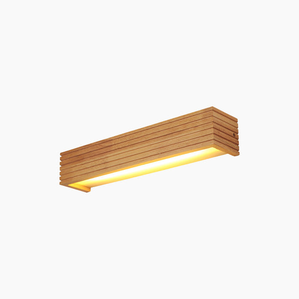 Wall Light Sconce Modern Minimalist Rectangle LED Linear, Wood & Acrylic