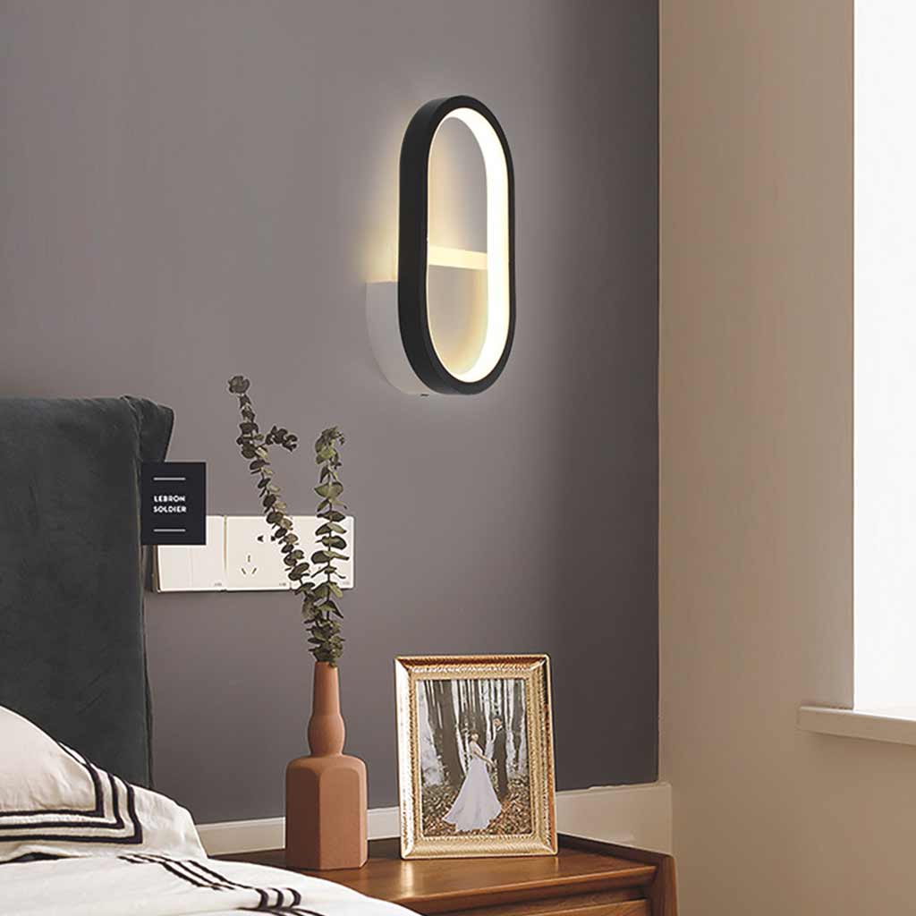 Wall Mounted LED Light Geometric, Black