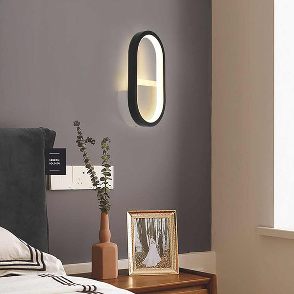 Wall Mounted LED Light Geometric, Black