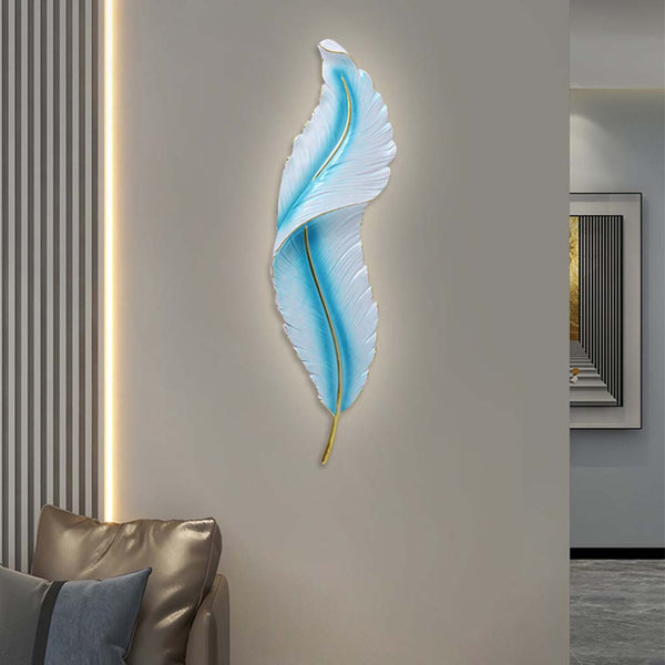 Wall Sconce Lamp Modern Resin Feather LED Dimmable, 4 Colors