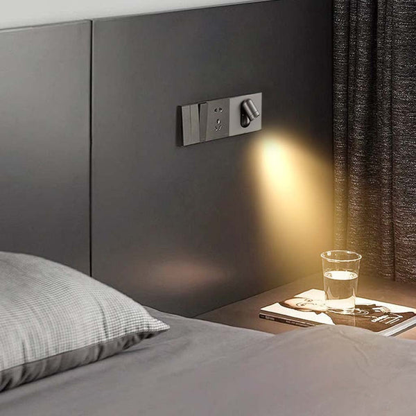 Wall Sconce Reading Lamp Rotating Recessed LED, 8 Colors