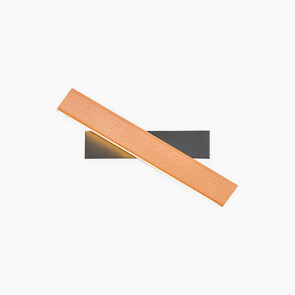 Wall Sconce Modern Rotating Rectangle LED, Wood & Acrylic