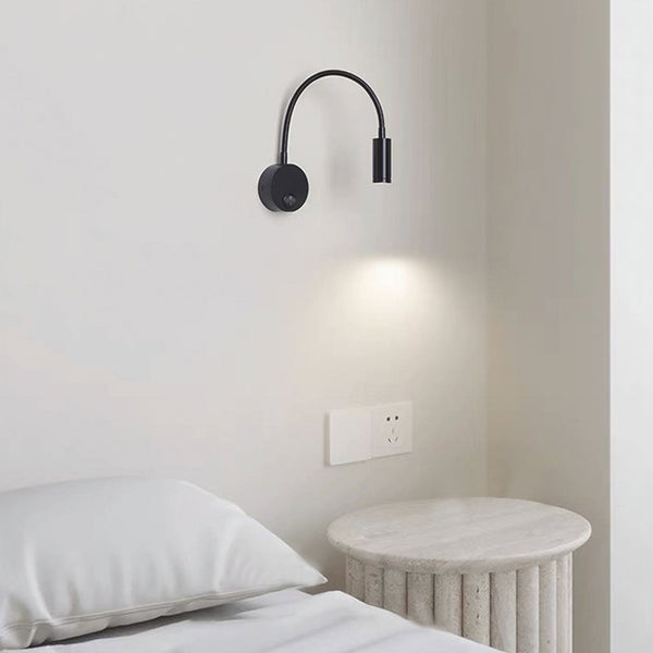 Wall Sconce Light Simple Small Rotating Metal LED, Black