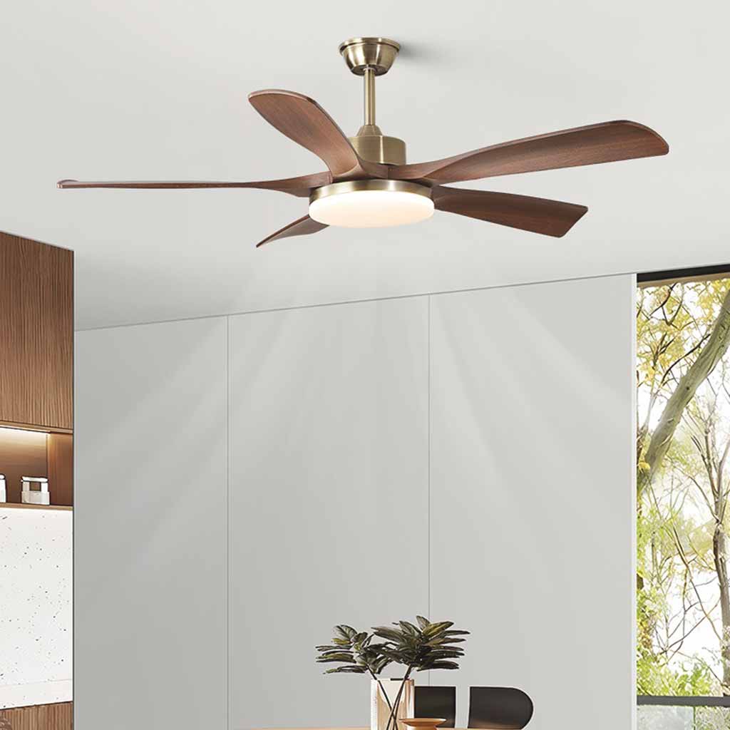 Walnut Ceiling Fan Light Semi-Flush Mount