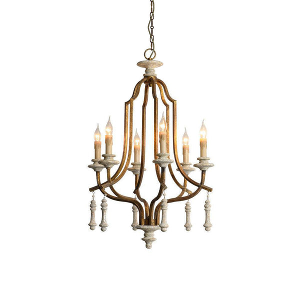 Arsoliel Vintage Luxury Wood Chandelier