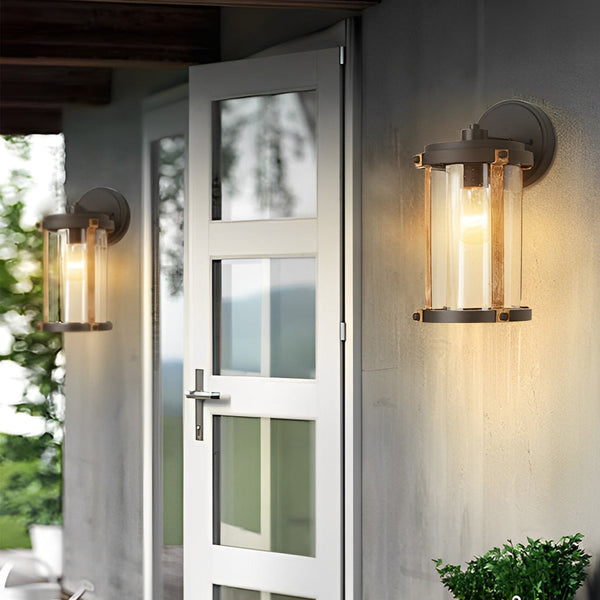 Ola Vintage Industrial Style Glass Outdoor Wall Sconces