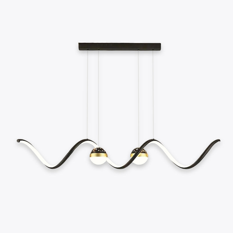 Luxury Curved Silhouette Squiggle Pendant Light