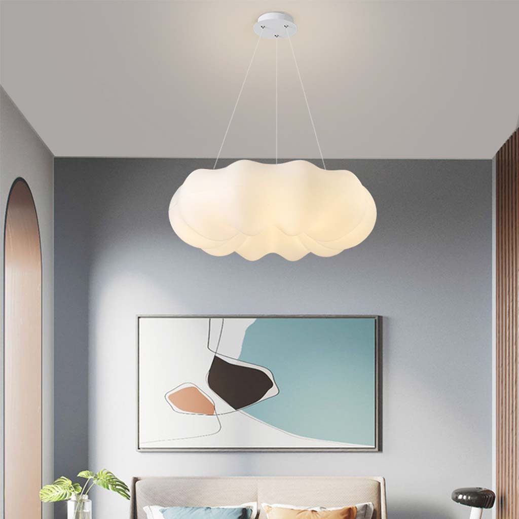 Pendant Ceiling Light LED Cream Cloud for Children's Room, White
