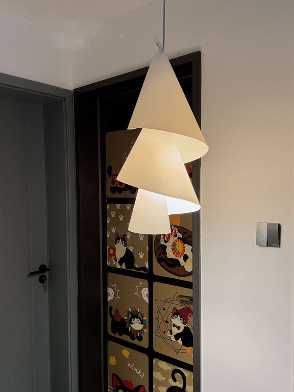 Whorl Paper Cone Pendant Lamp