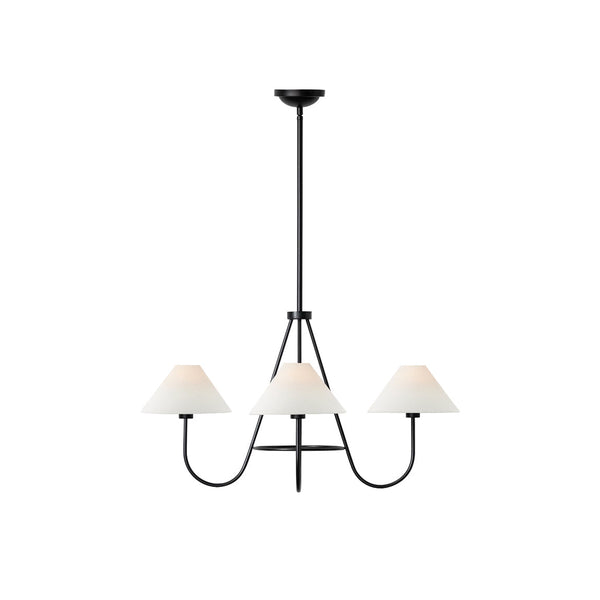Ellaeara Vintage Industrial Black Fabric Chandelier