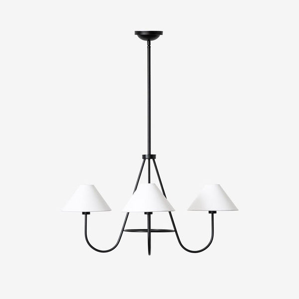 Ellaeara Vintage Industrial Black Fabric Chandelier