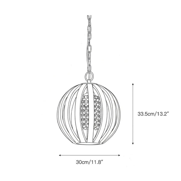 Sylaette Wooden Globe Pendant Lamp