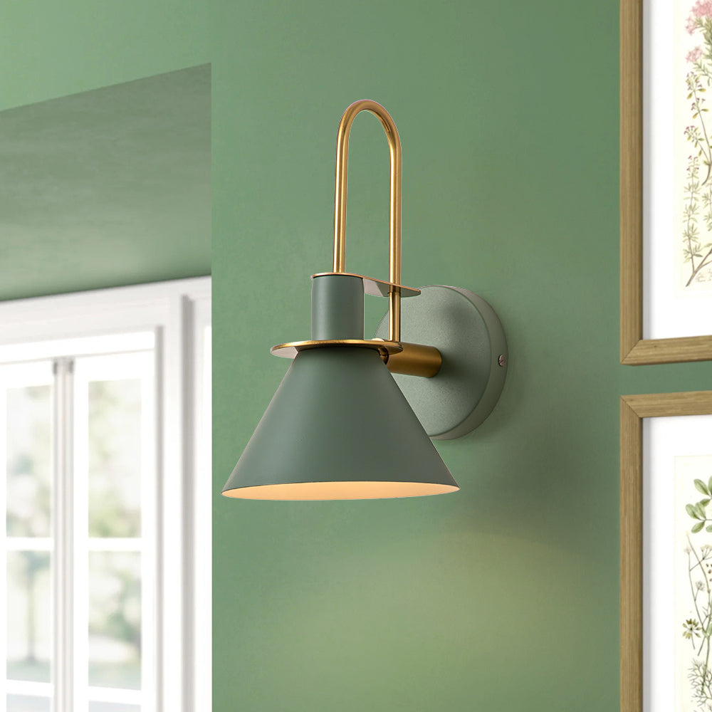 Mid-Century Modern Industrial Look Matte Black Wall Lamp