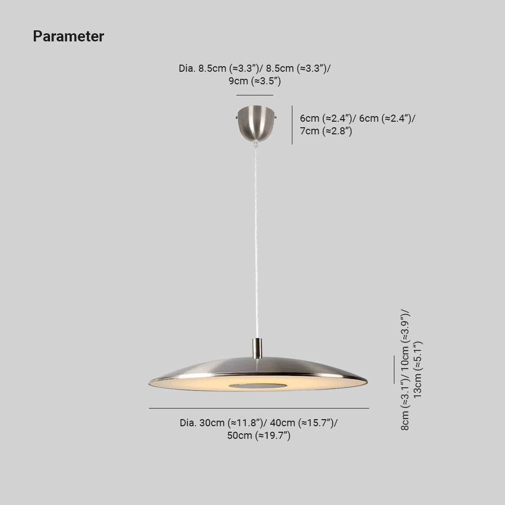 Arisha kitchen Pendant Light White& Nickel Post Modern
