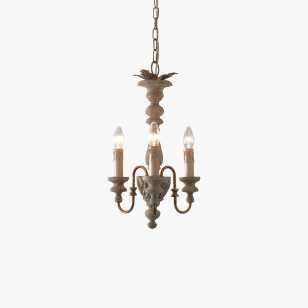 Silva Rustic French Wood Chandelier Living Room Dining Room