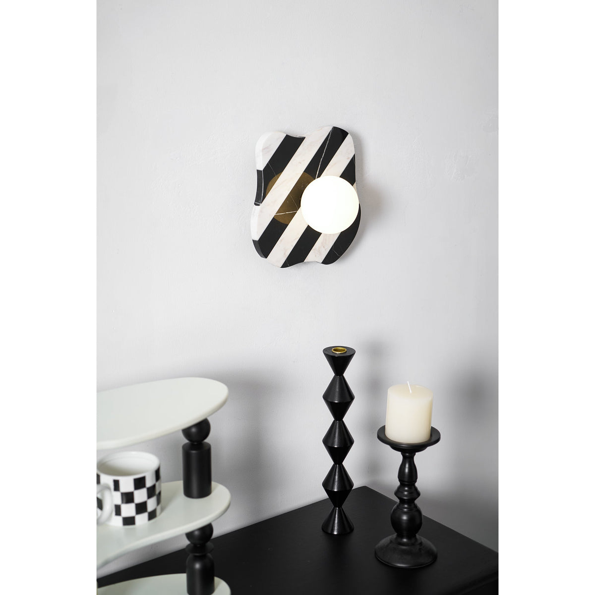 Curinis Zebra Marble Glass Wall Lamp