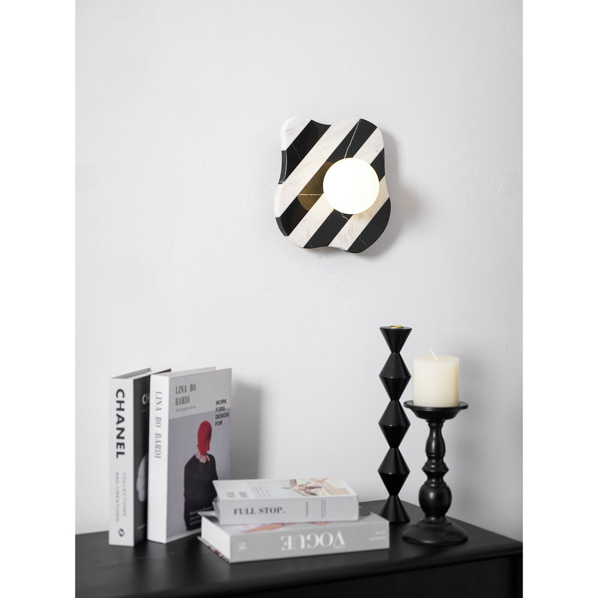 Curinis Zebra Marble Glass Wall Lamp