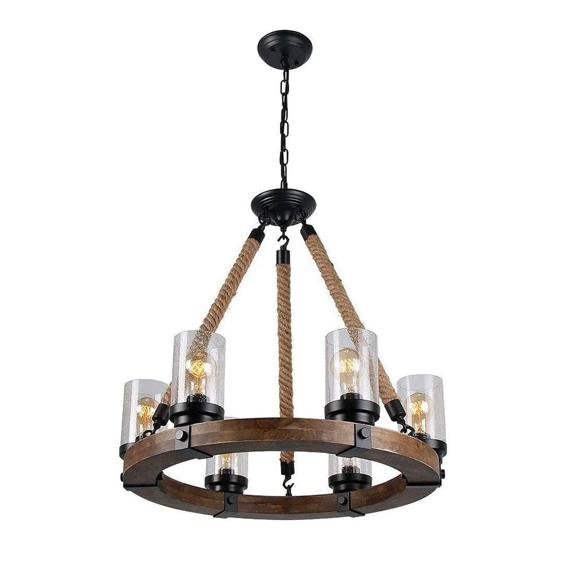 Zomiria Wagon Wheel Chandelier
