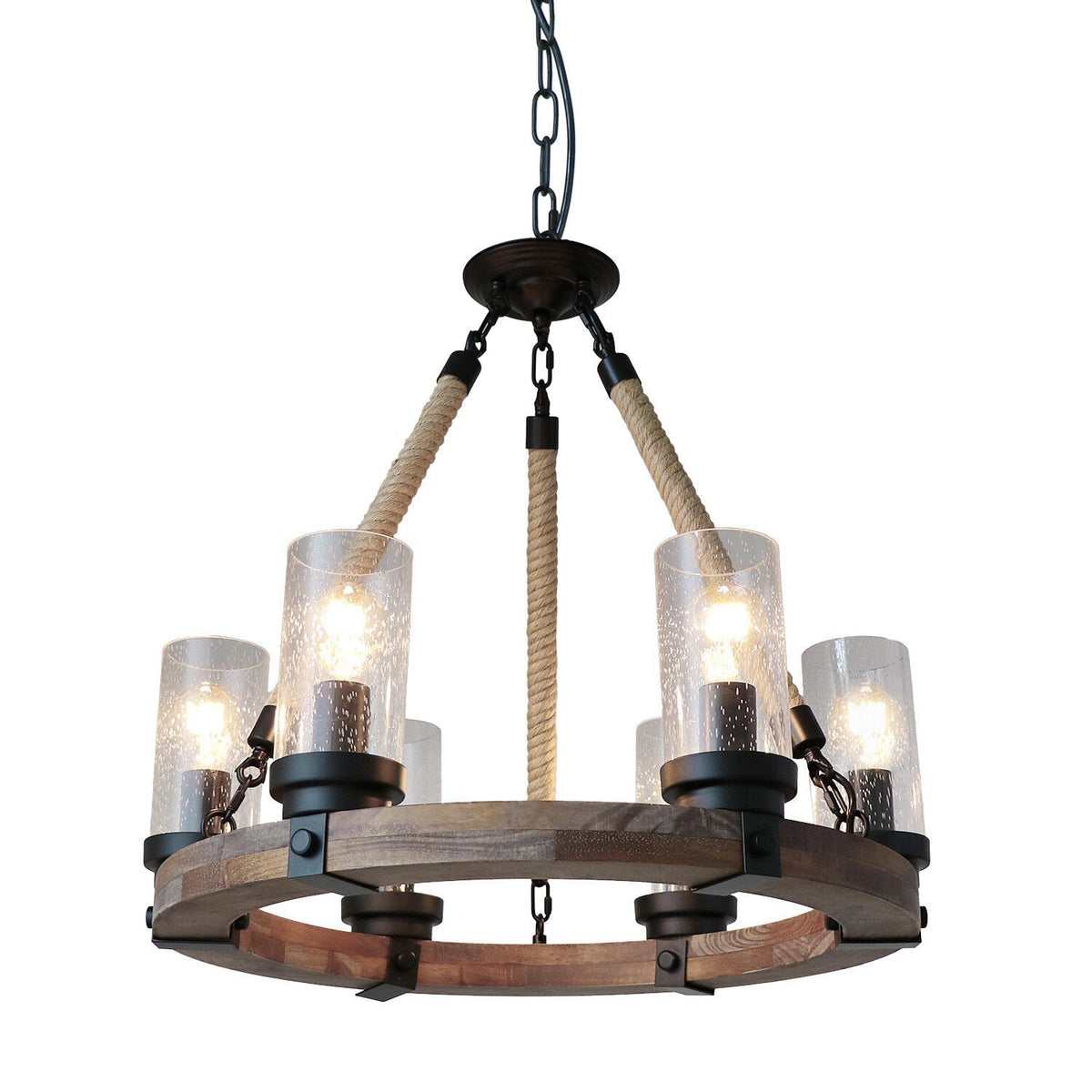 Zomiria Wagon Wheel Chandelier