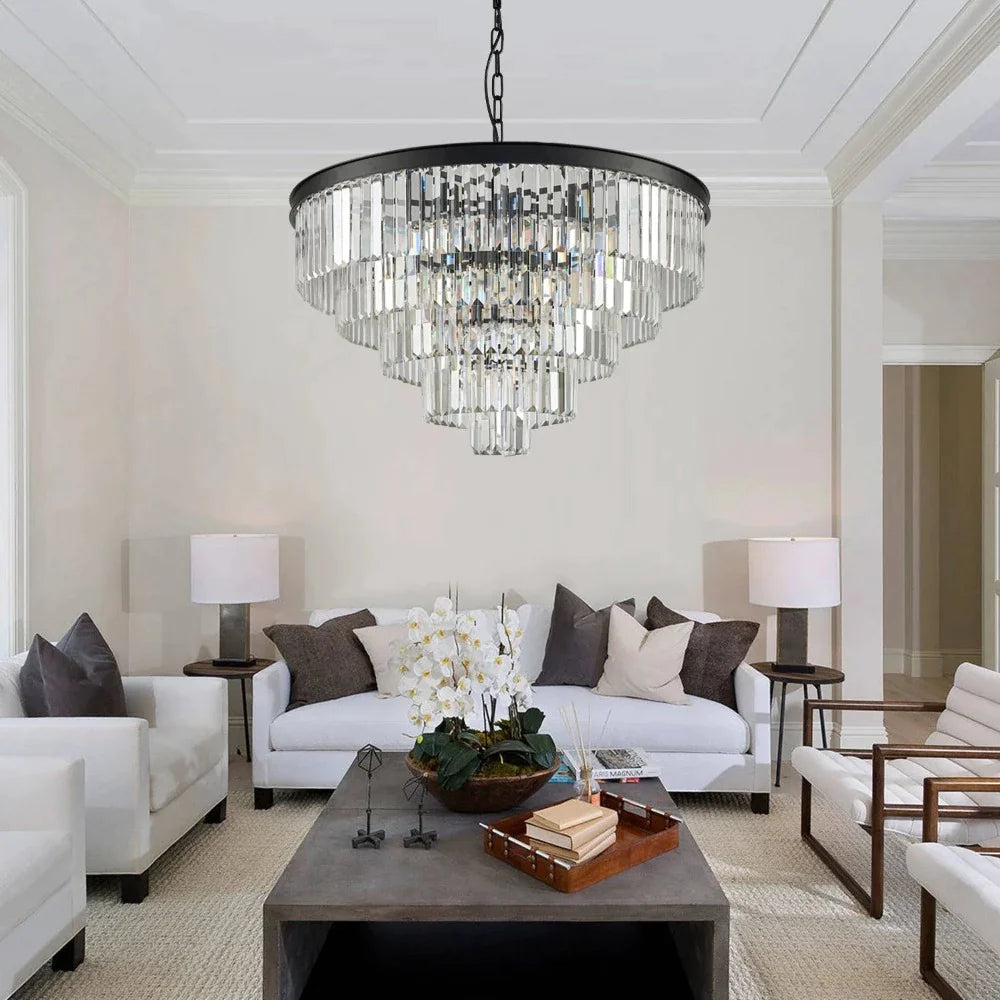 Kristy Modern LED Decorative Luxury Pendant Light Crystal Ring Bedroom Living Room