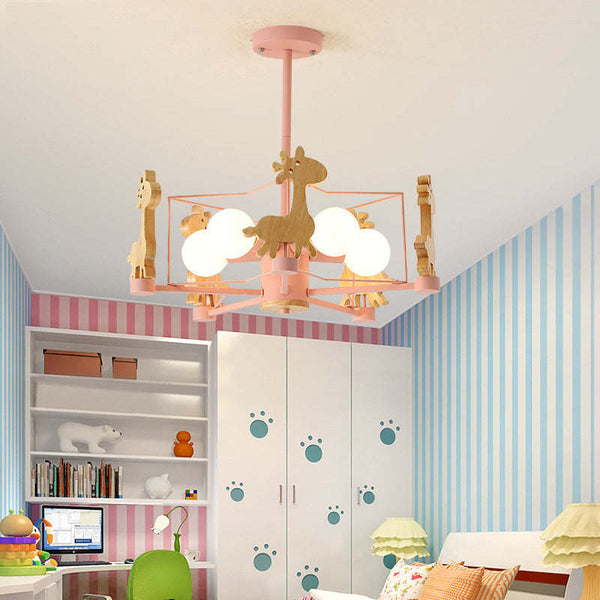 Arisha Giraffes LED Flush Mount Ceiling Light
