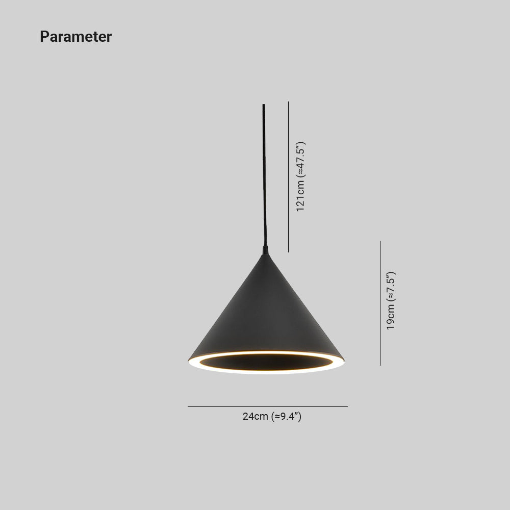 Aria Funnel-Shape Colourful LED Pendant Light