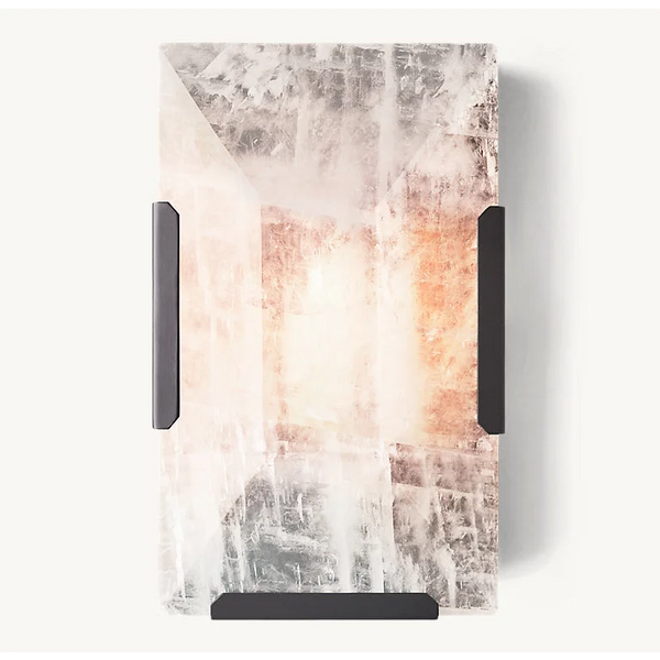 Black Calcite & Stainless Steel Wall Sconce | CLUG02B