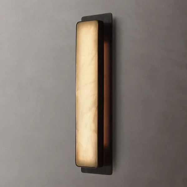 Black Mont Stone & Stainless Steel Wall Sconce | CLOTP01B