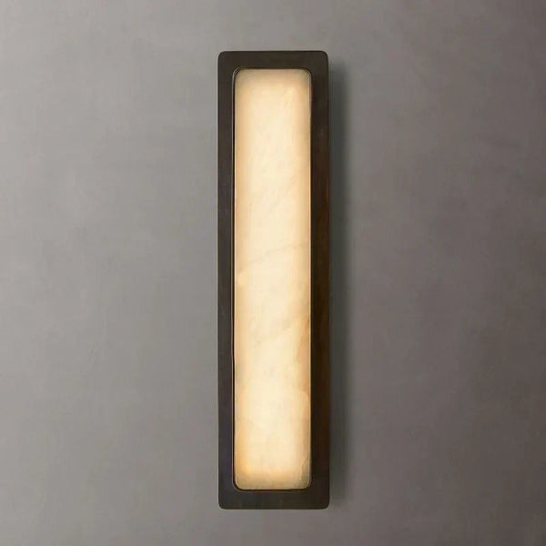 Black Mont Stone & Stainless Steel Wall Sconce | CLOTP01B