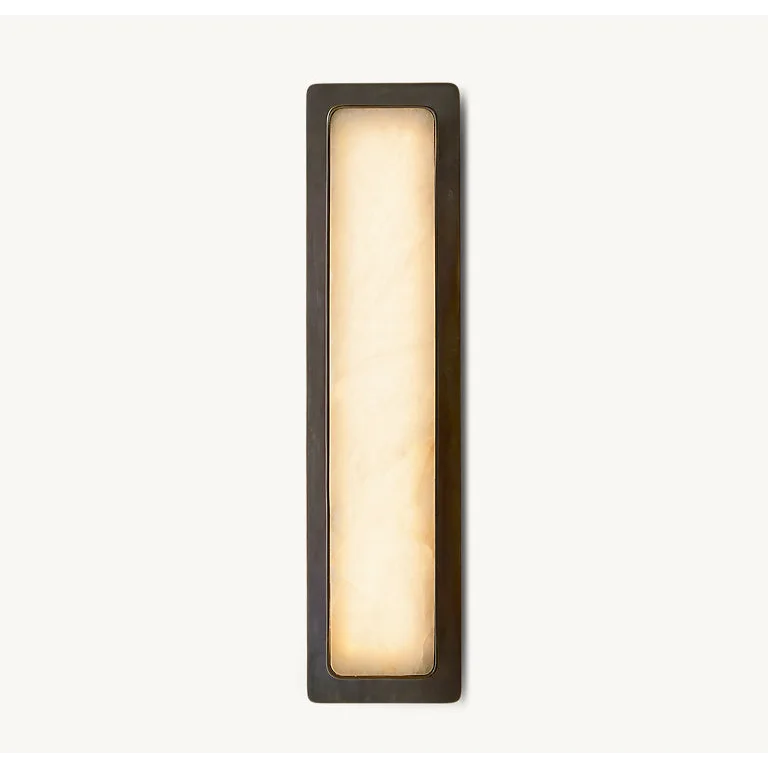 Black Mont Stone & Stainless Steel Wall Sconce | CLOTP01B
