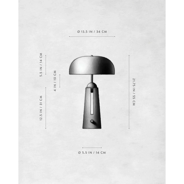 Brass & Leather Table Lamp | Dome | CL85076Q