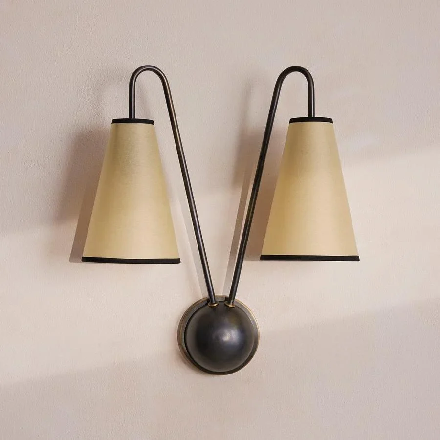 Brass Twin Arm Wall Sconce | CLSHT055