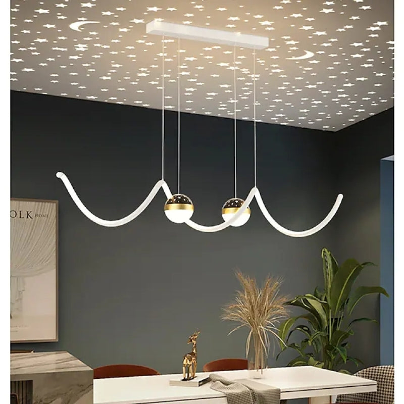 Luxury Curved Silhouette Squiggle Pendant Light