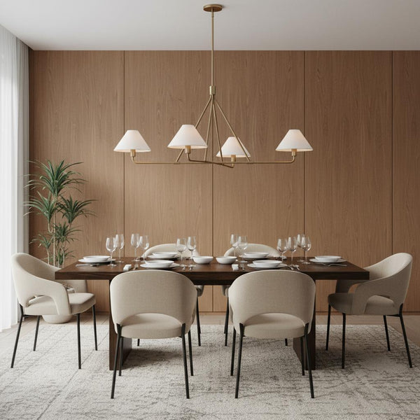 Vector Brass Fabric Chandelier