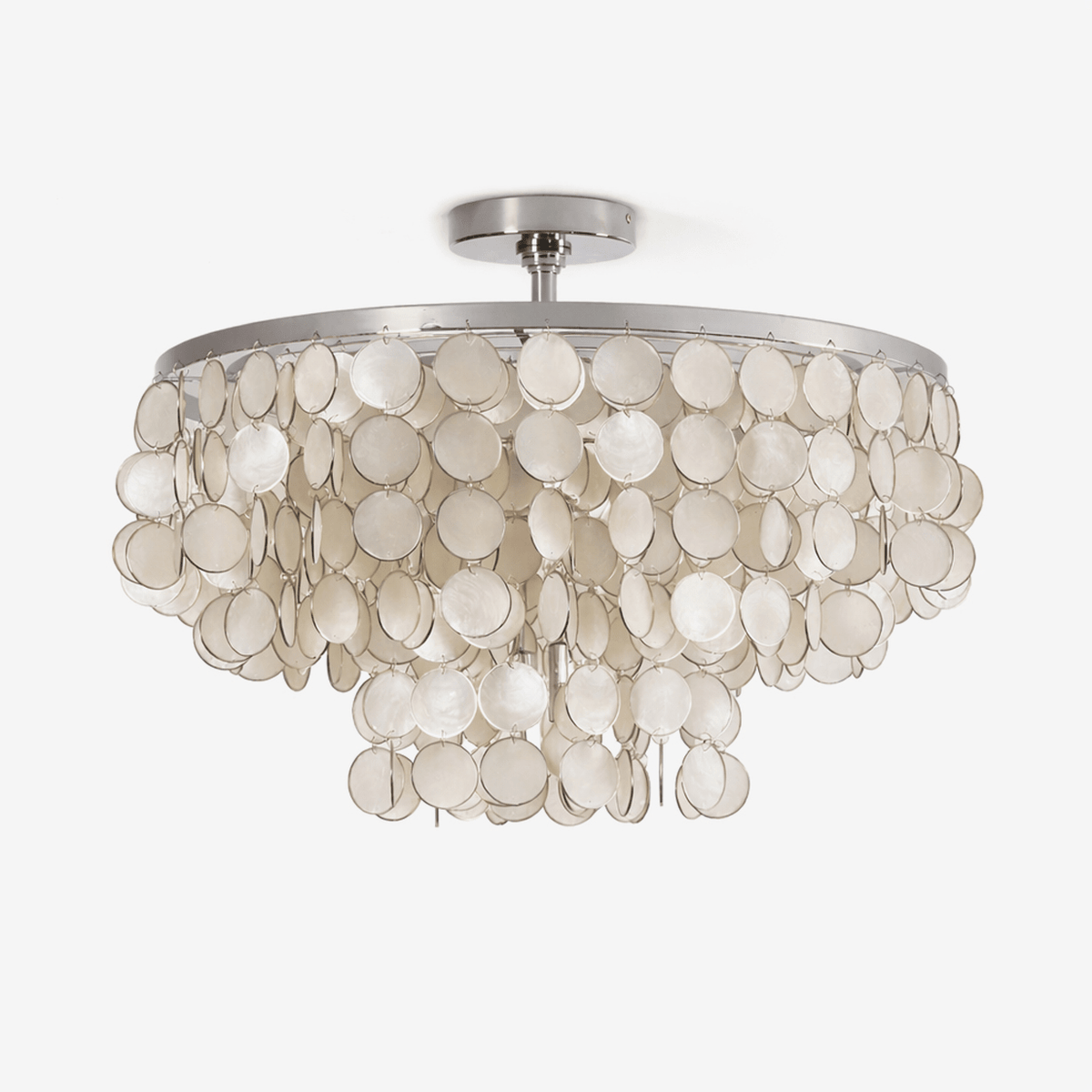 Tiered Shell Disc Ceiling Light