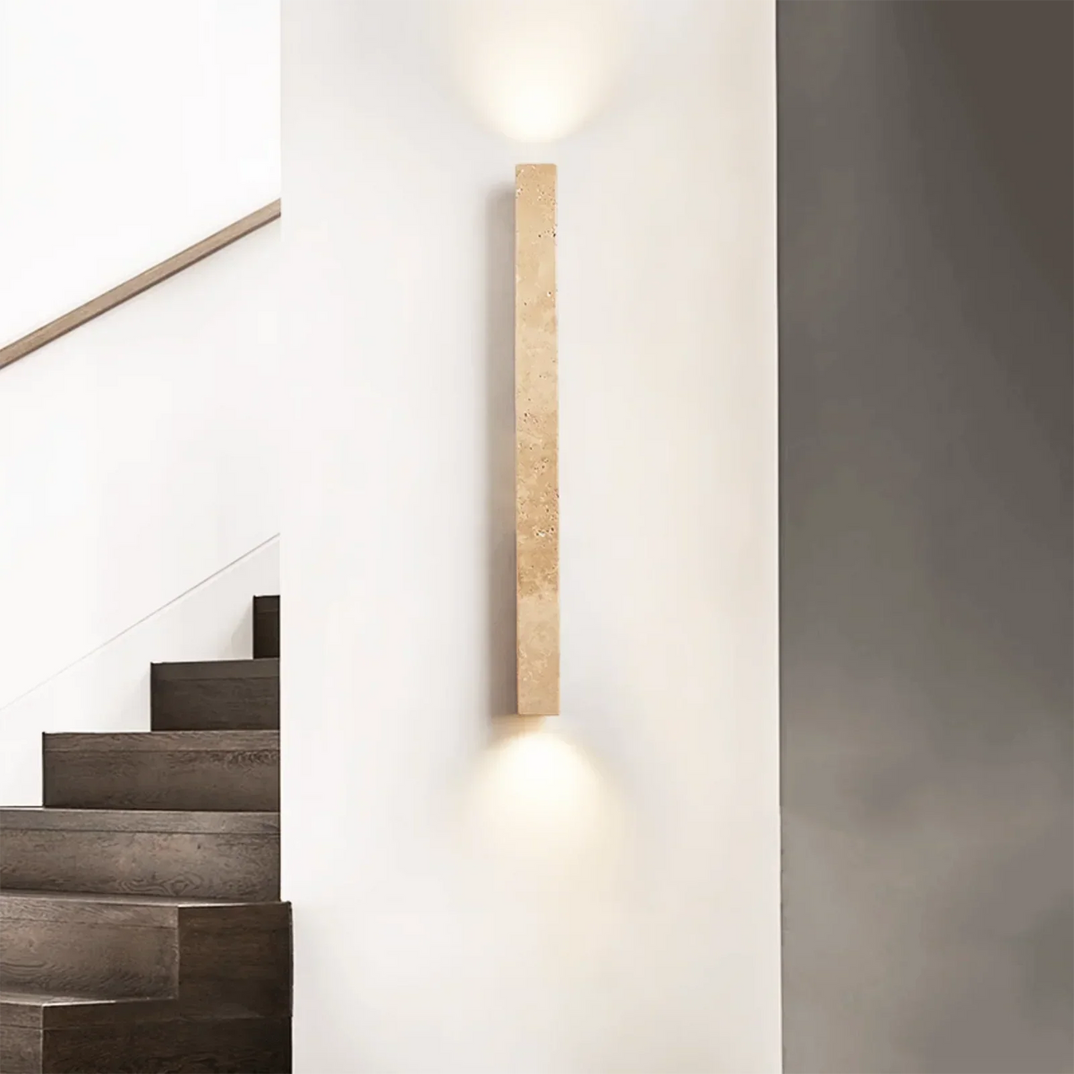 Column Travertine Wall Light