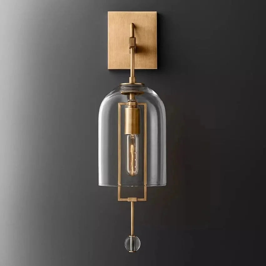 Brass & Glass Bell Wall Sconce | CLKS8500