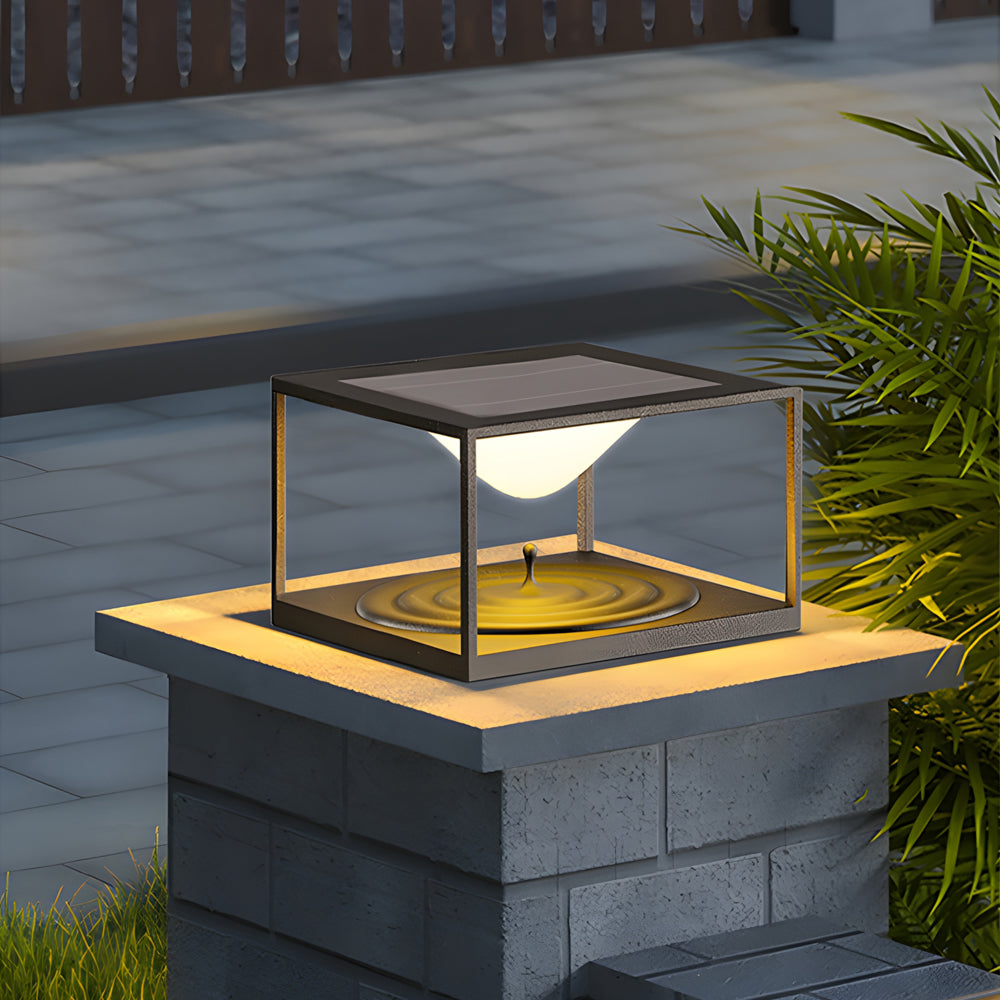 Orineise Square Pillar Stainless Steel Outdoor Post Light