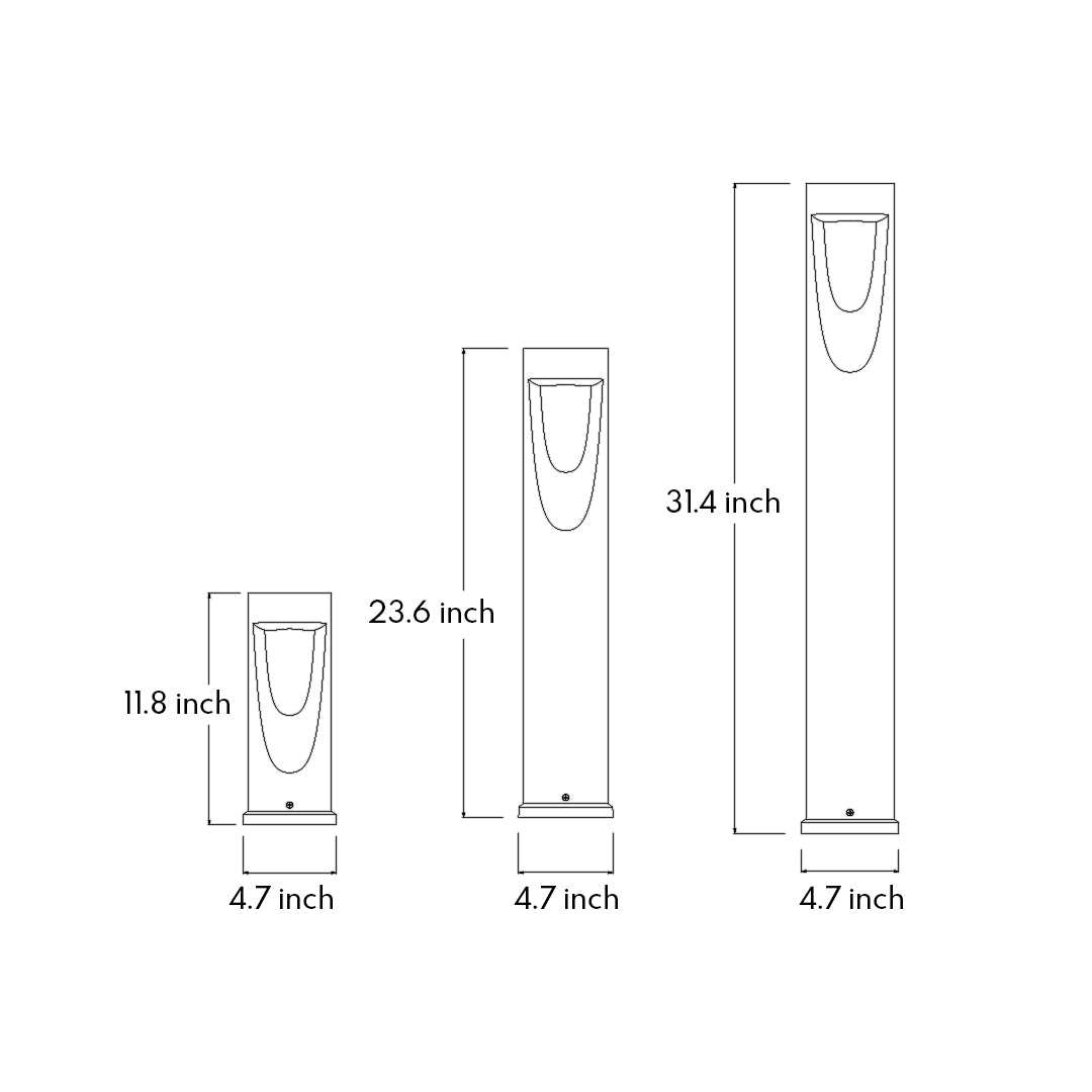 Searchy Bollard Minimalist Nordic Outdoor Light
