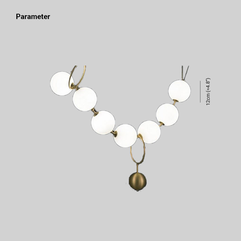 Valentina Postmodern Loft Ball Pendant Lamp Creative Necklace Design